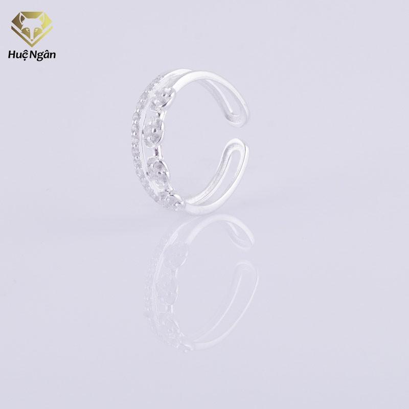 Nhẫn bạc Ý 925 Huệ Ngân - Bông hoa free size RR1309