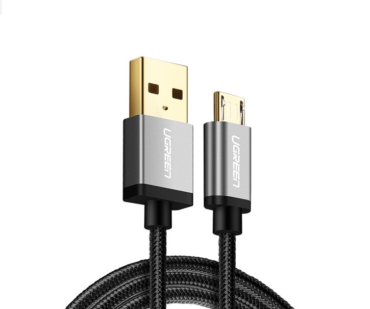 Cáp sạc Micro USB bọc nylon dài 0,25m hỗ trợ sạc nhanh Ugreen 30648