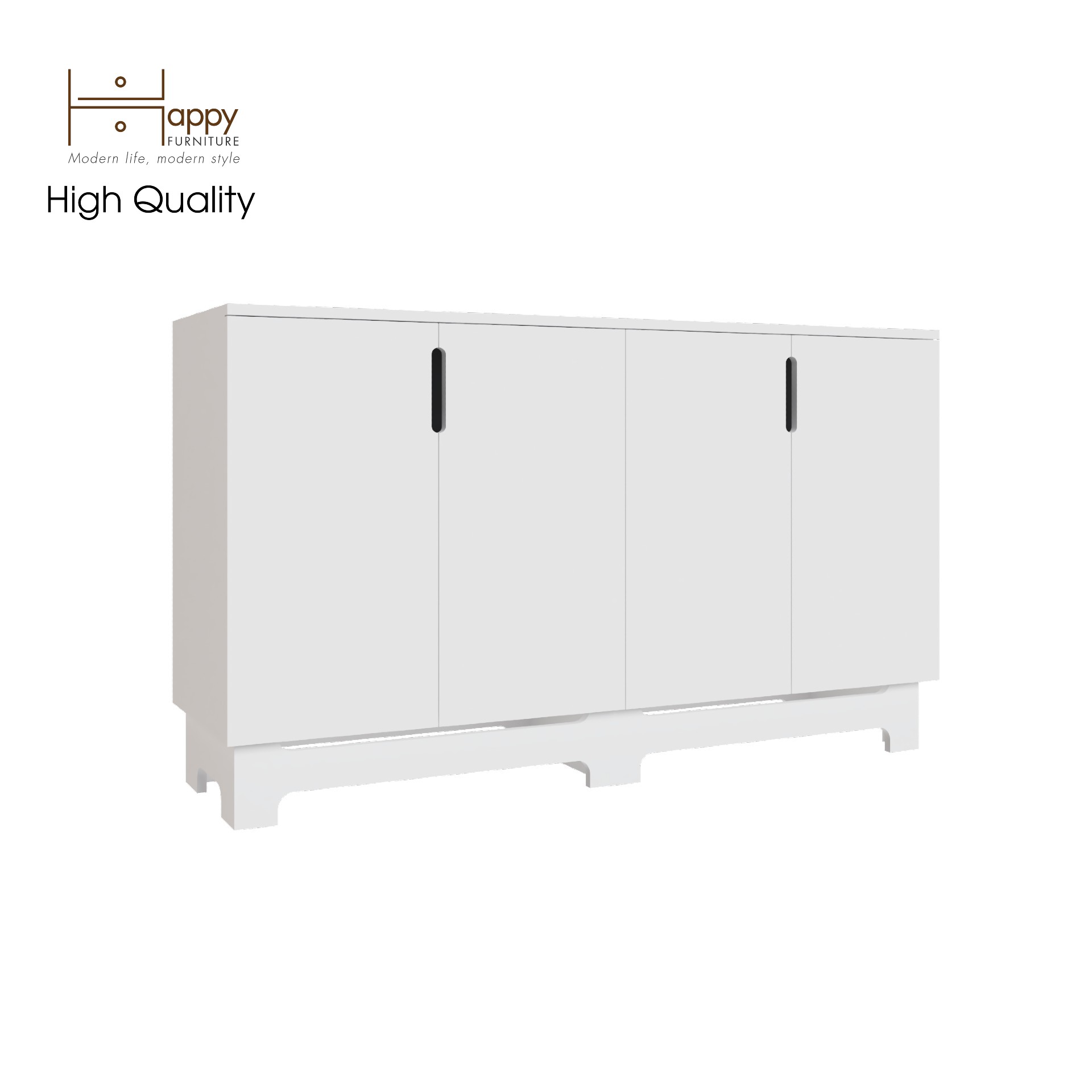 [Happy Home Furniture] MOLLY, Tủ lưu trữ 4 cánh mở, 140cm x 40cm x 82cm ( DxRxC), TCM_105