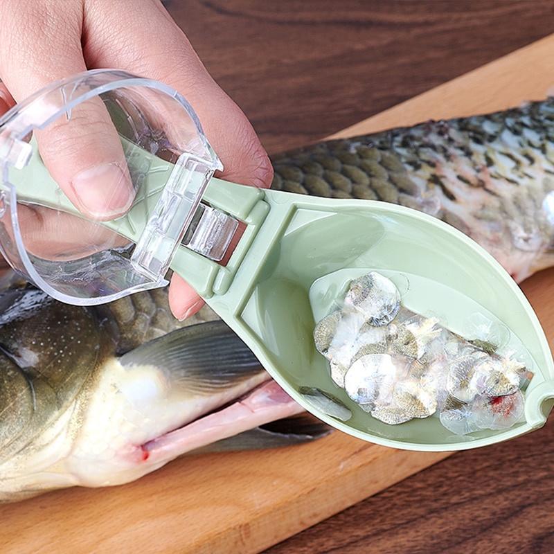 Creative Fish Scaler Transparent Cover Fish Cleaning Tools Kitchen Supplies Cooking Tools