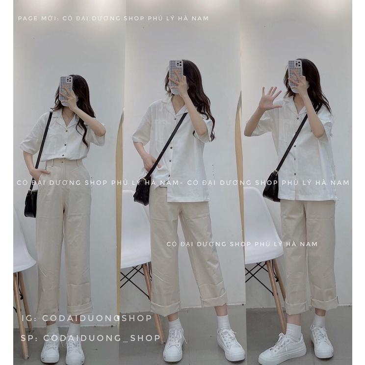 Sơ mi cộc tay cúc đen 5157