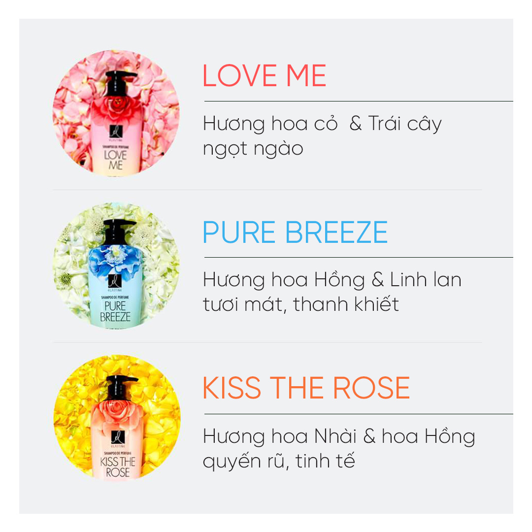 Dầu gội Elastine De Perfume hương nước hoa 600ml