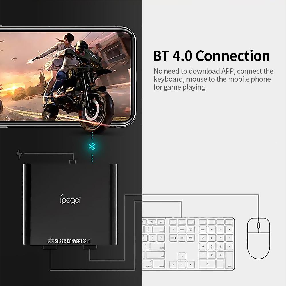 Bộ chuyển đổi bàn phím và chuột không dây Ipega PG-9116 BT 4.0 cho Bộ điều khiển trò chơi