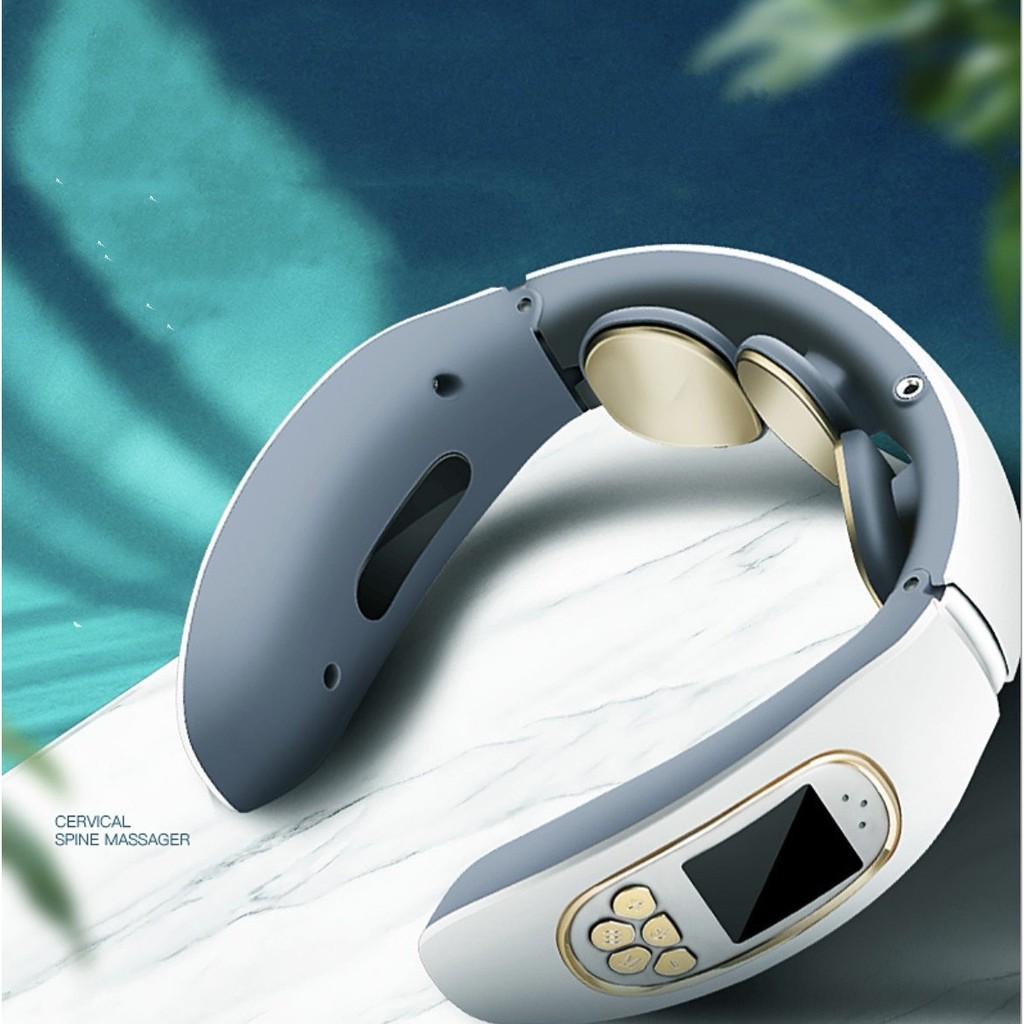 Máy massage xung điện kiêm sưởi ấm cho vai cổ bằng Dr.Meridians có remote điều khiển