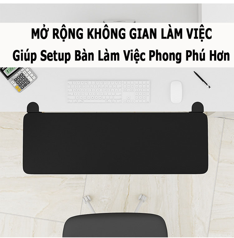 Tấm mở rộng máy tính để bàn, không đục lỗ, khung mở rộng mở rộng, bàn phím bàn máy tính, tựa tay, phần mở rộng gấp