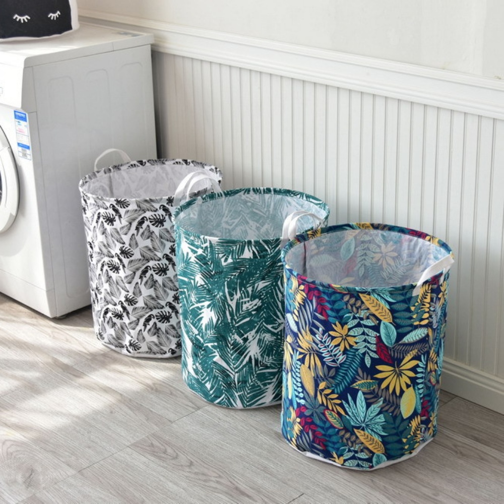 Giỏ sọt canvas cỡ lớn phong cách Zakka, Bohemian vải chống thấm đựng đồ giặt, quần áo bẩn, giỏ đựng đồ chơi đồ dùng đa năng sang trọng - Hàng chính hãng