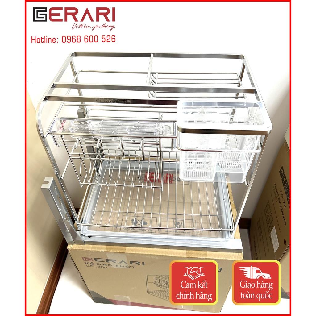Kệ dao thớt chai lọ Gerari nan dẹt Inox 304 bóng mờ cao cấp