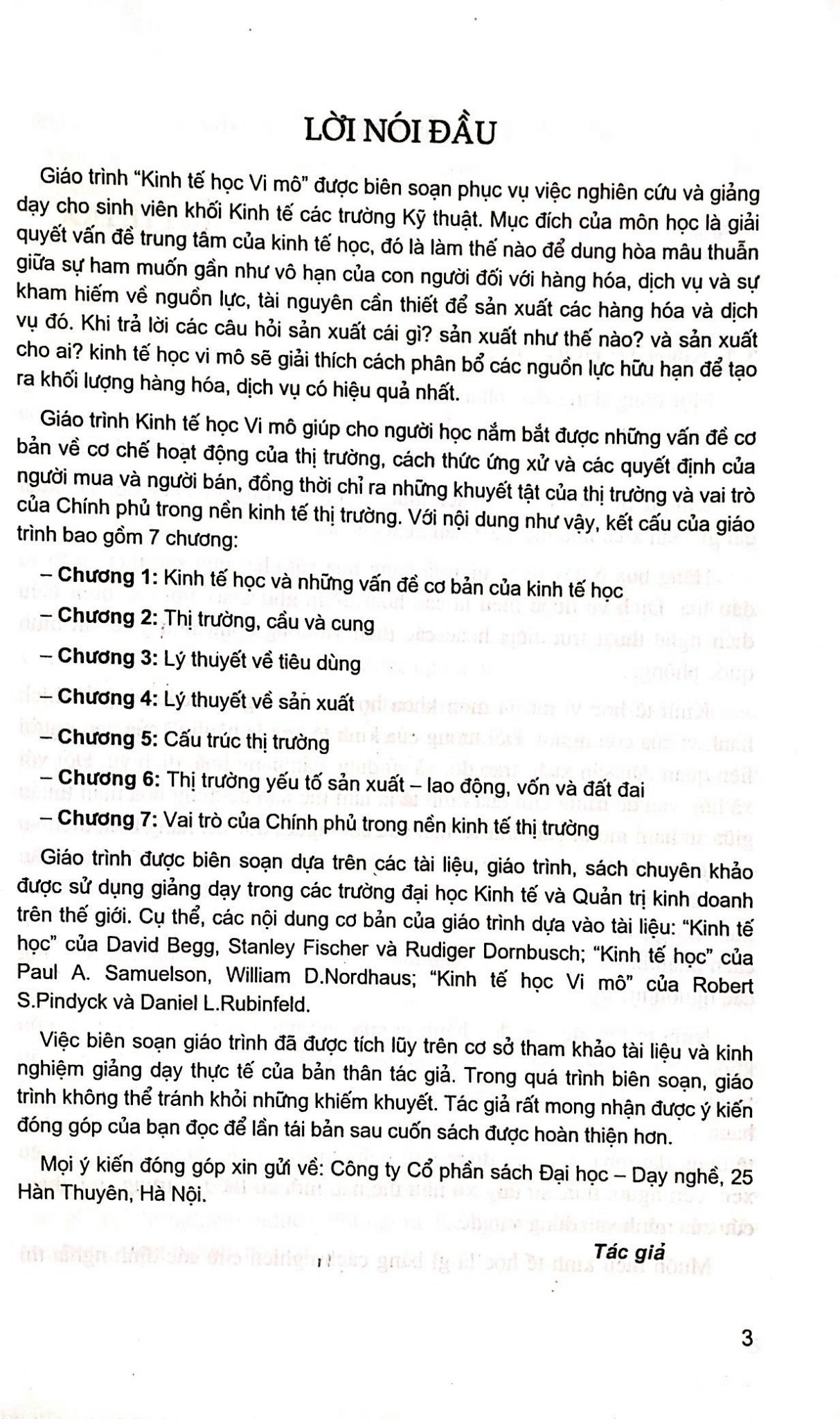 Giáo Trình Kinh Tế học Vi Mô( Dùng Cho Khối Kinh Tế Các Trường Kỹ Thuật)