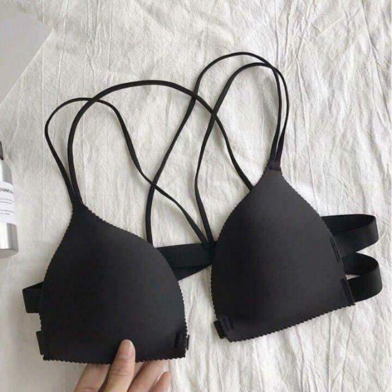 Áo Lót Nữ Cài Trước Dây Chéo Su Đúc Không Gọng Sexy Nâng Ngực-New