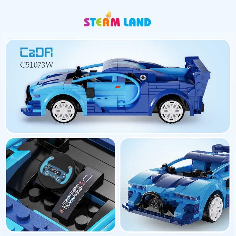 Đồ Chơi Lắp Ráp Điều Khiển Xe Blue Race Car - CADA C51073W