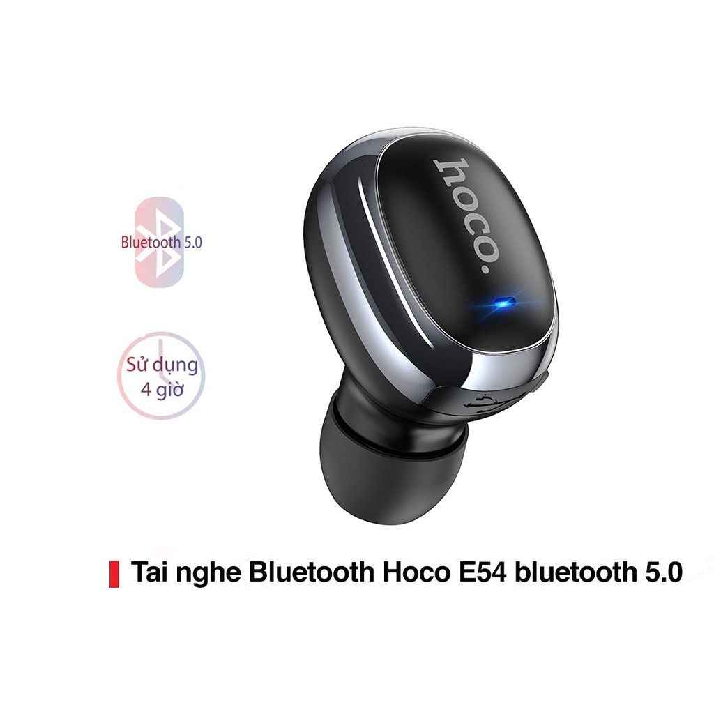 Tai nghe mini Hoco E54 Bluetooth 5.0 chất liệu cao cấp thời gian sử dụng lâu ( 2 màu ) - Hàng chính hãng