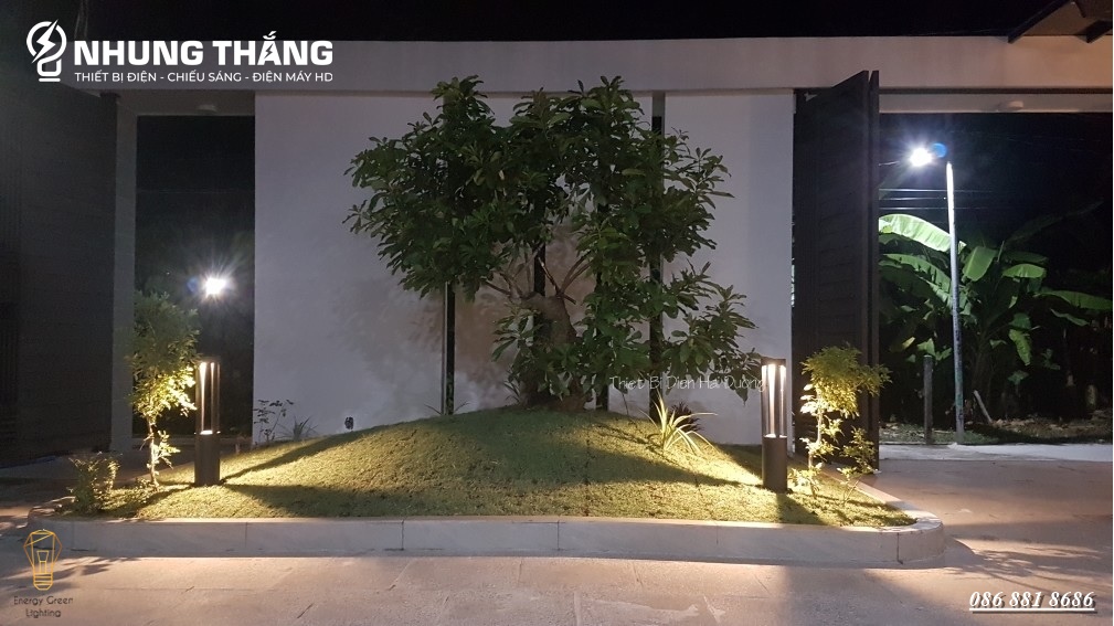 Đèn Sân Vườn Trụ Cột Chiếu Sáng Lối Đi DSV-816 60cm - Led Siêu Sáng - Ánh Sáng Vàng - Có Video
