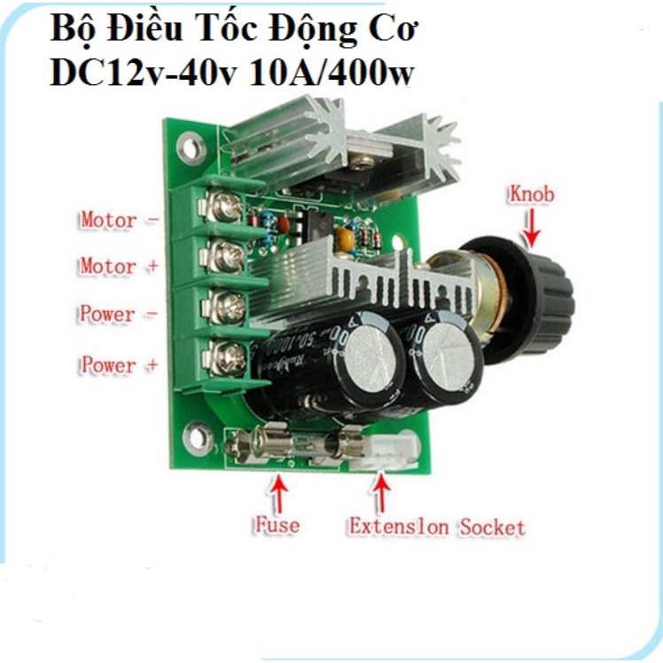 Điều Khiển Tốc Độ Động Cơ PWM 12V/24V/36V/40V - 10A