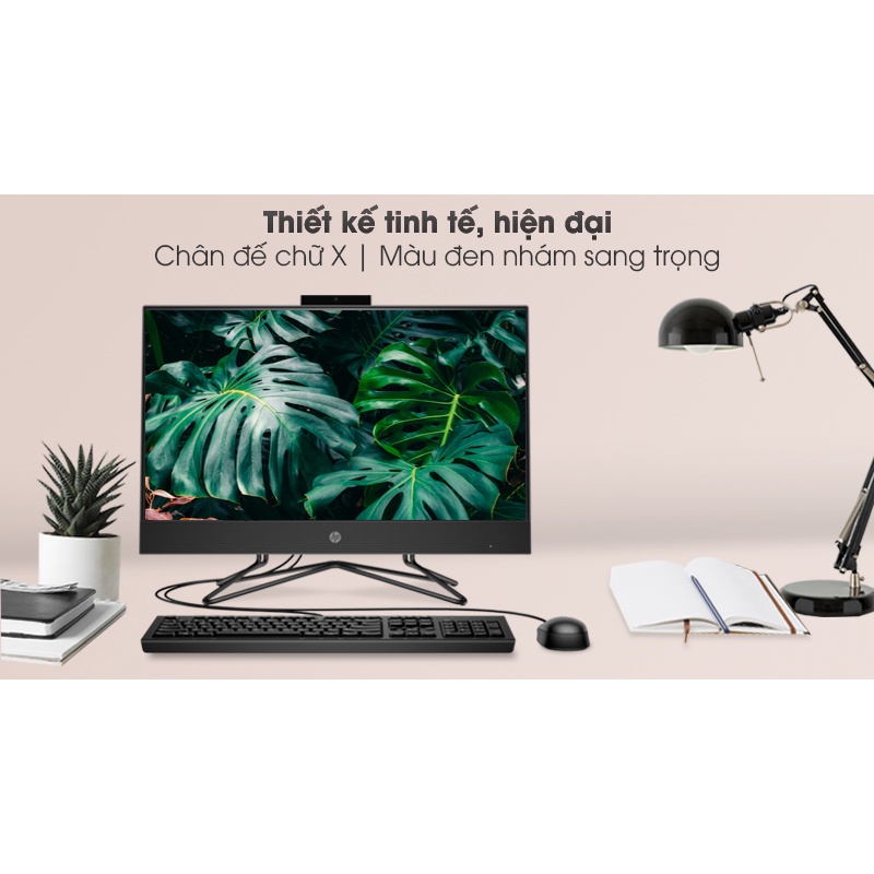 Máy tính để bàn All in one HP 205 Pro G4 (31Y21PA)/ Đen/ AMD Ryzen 5 - 4500U (2.3Ghz, 11MB)/ RAM 8GB/ 256GB SSD - Hàng chính hãng