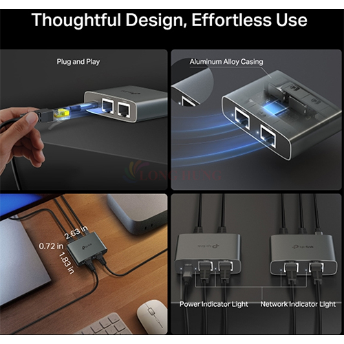 Bộ chia mạng 1 ra 3 Gigabit TP-Link Ethernet Splitter EH310 - Hàng chính hãng