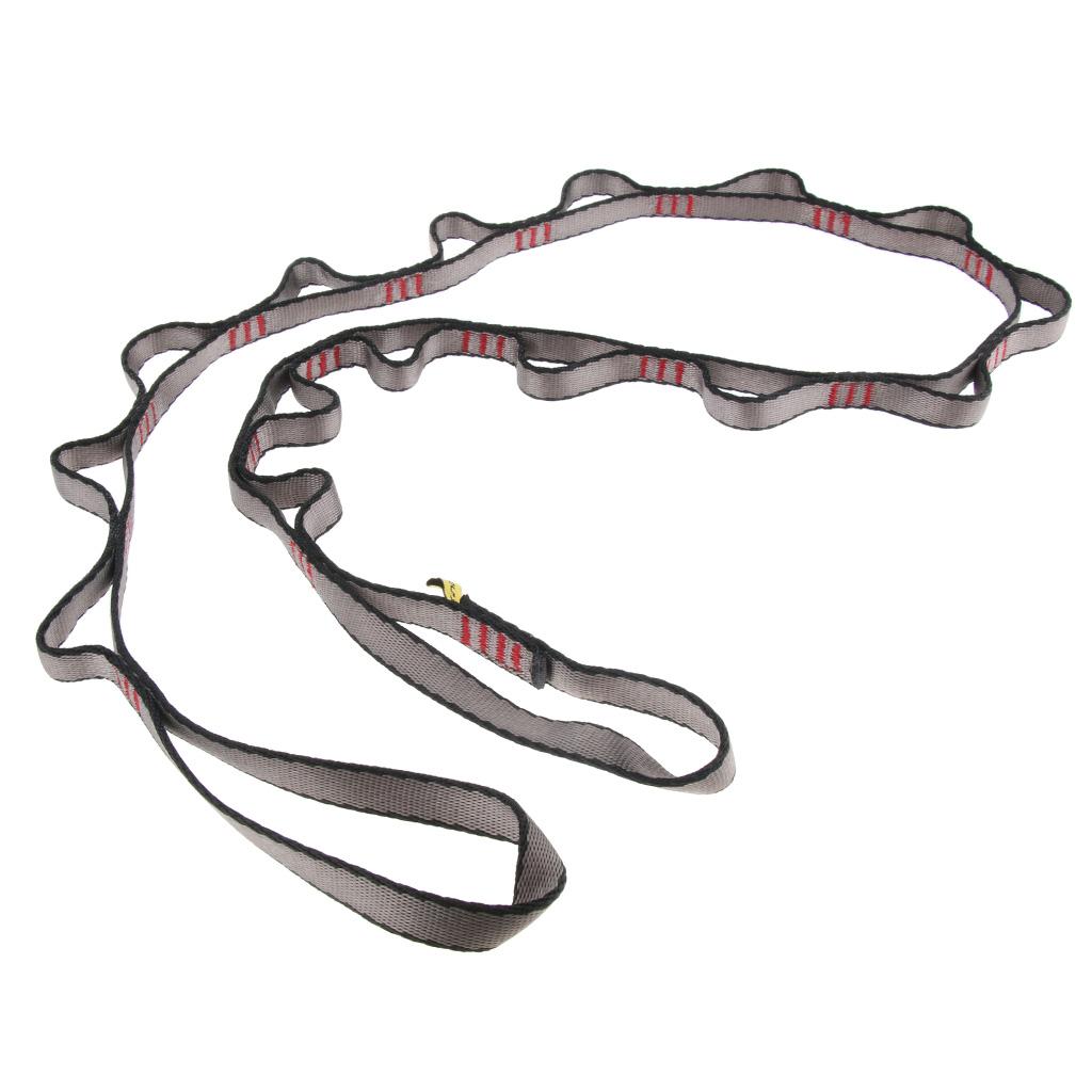 2pcs Downhill Rock Climbing Daisy Chain Rope Equipment Carabiner 22KN 180+150cm