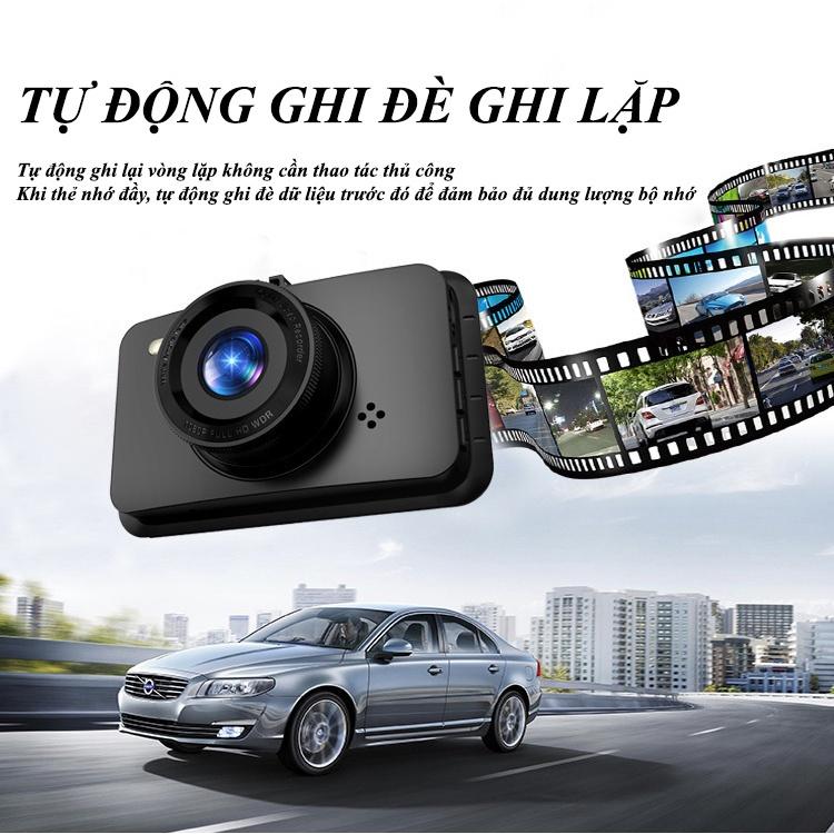 Camera hành trình ô tô W4 kết nối điện thoại màn HD ghi hình kép trước sau góc siêu rộng 170 độ bảo hành 12 tháng