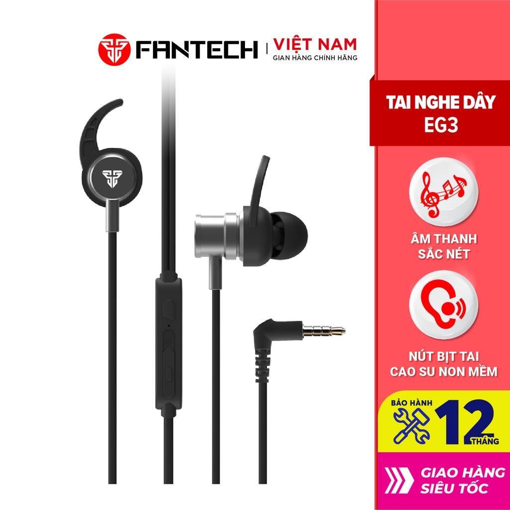 Tai Nghe Gaming Nhét Tai Hỗ Trợ Làm Việc và Học Tập Online FANTECH EG3 Có Thể Dùng Cho Cả Điện Thoại và Máy Tính - Hàng Chính Hãng