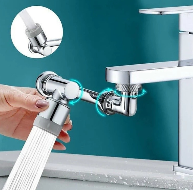 Đầu vòi tăng áp KG29 nối vòi nước thông minh xoay 1080 độ, dễ lắp cho mọi bồn rửa mặt lavabo, tiết kiệm nước - Hàng chính hãng