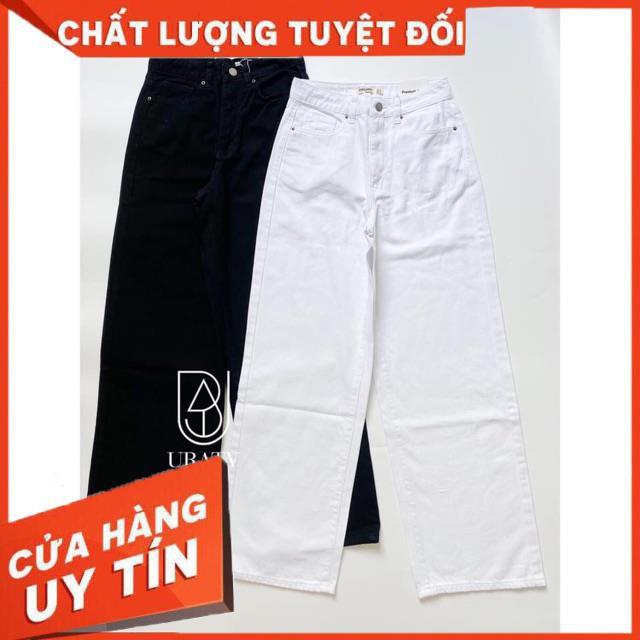 Quần ống rộng jeans trắng vải đẹp - ảnh thật shop chụp