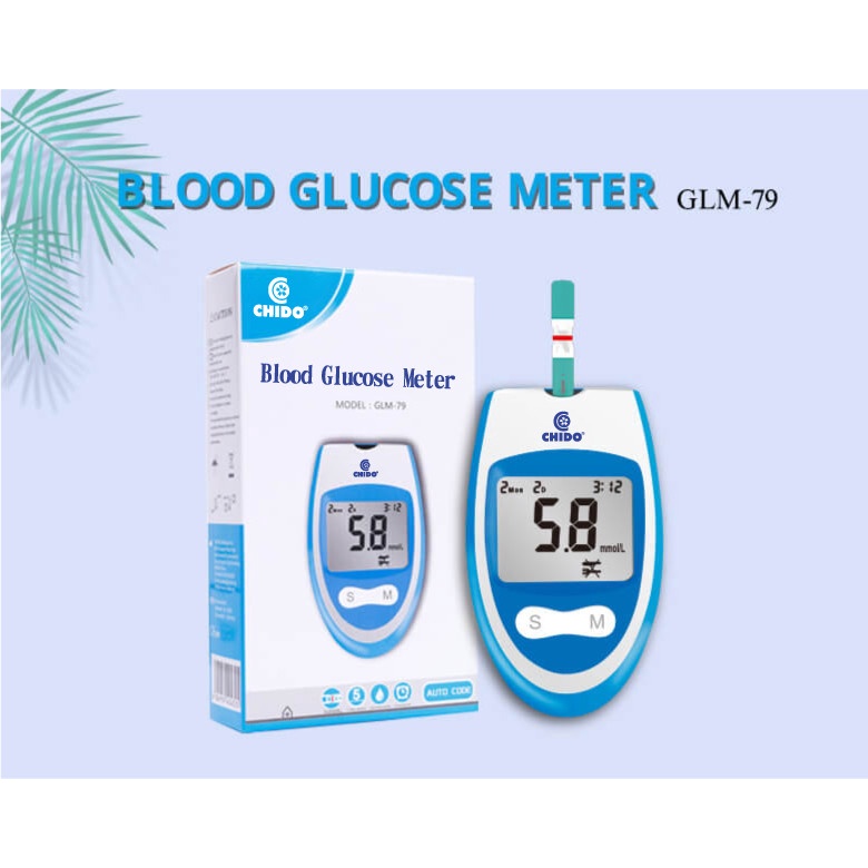 Máy đo đường huyết test thử tiểu đường Chido GLM-79 - công nghệ Nhật Bản độ chính xác cao