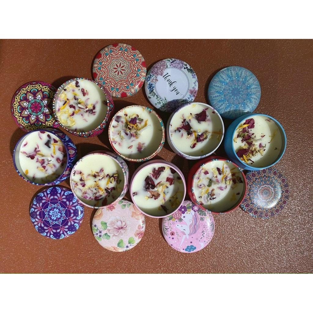 Nến Thơm Hoa Khô Chiết Xuất Tự Nhiên Hot 2021