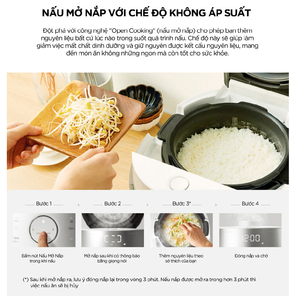Nồi cơm áp suất cao tần Cuckoo 1.08 lít CRP-LHTR0609F - Hàng chính hãng