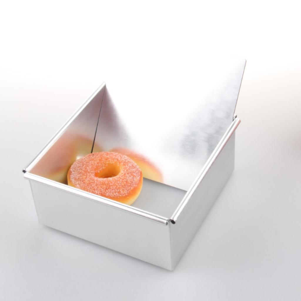 2Pcs Aluminium Alloy Cake Mold Removable Bottom Bread Toast Cake Pan Molds