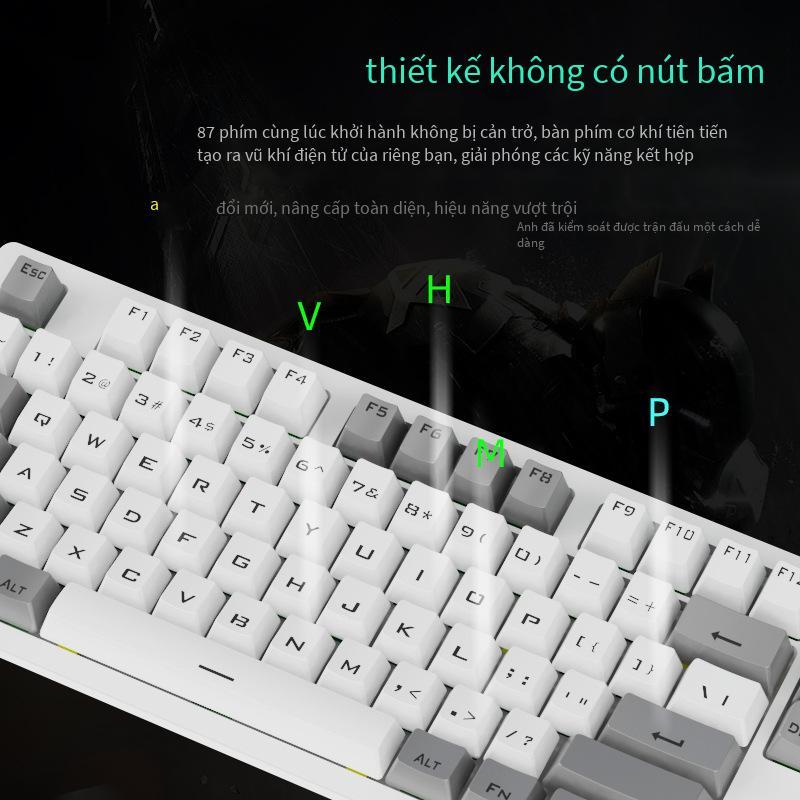 Phong cách mới nhất 87 bàn phím cơ không dây bluetooth ba chế độ hai chế độ tùy chỉnh thân công tắc có thể tráo đổi nóng tùy chỉnh chơi game thể thao điện tử