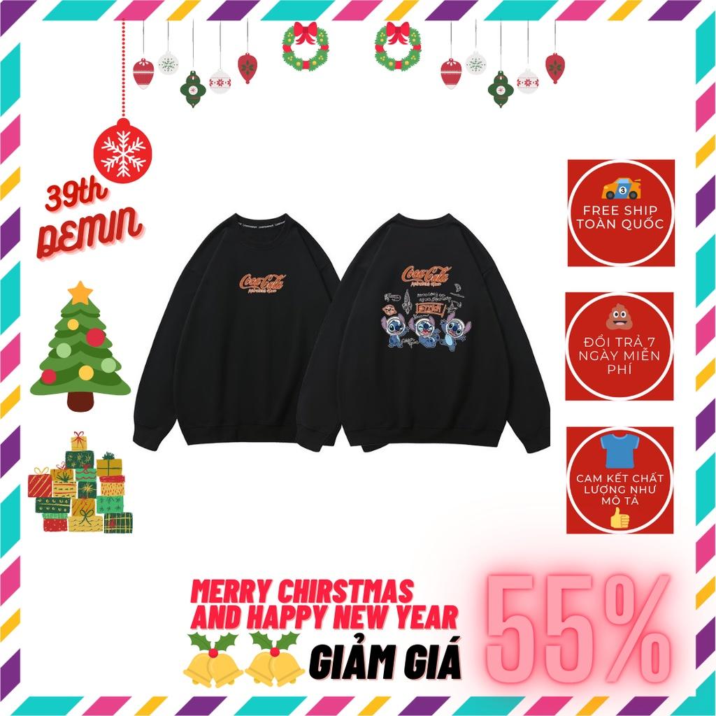 Áo nỉ COCACOLA phong cách Hip Hop graffiti sweater unisex Form rộng Free Size