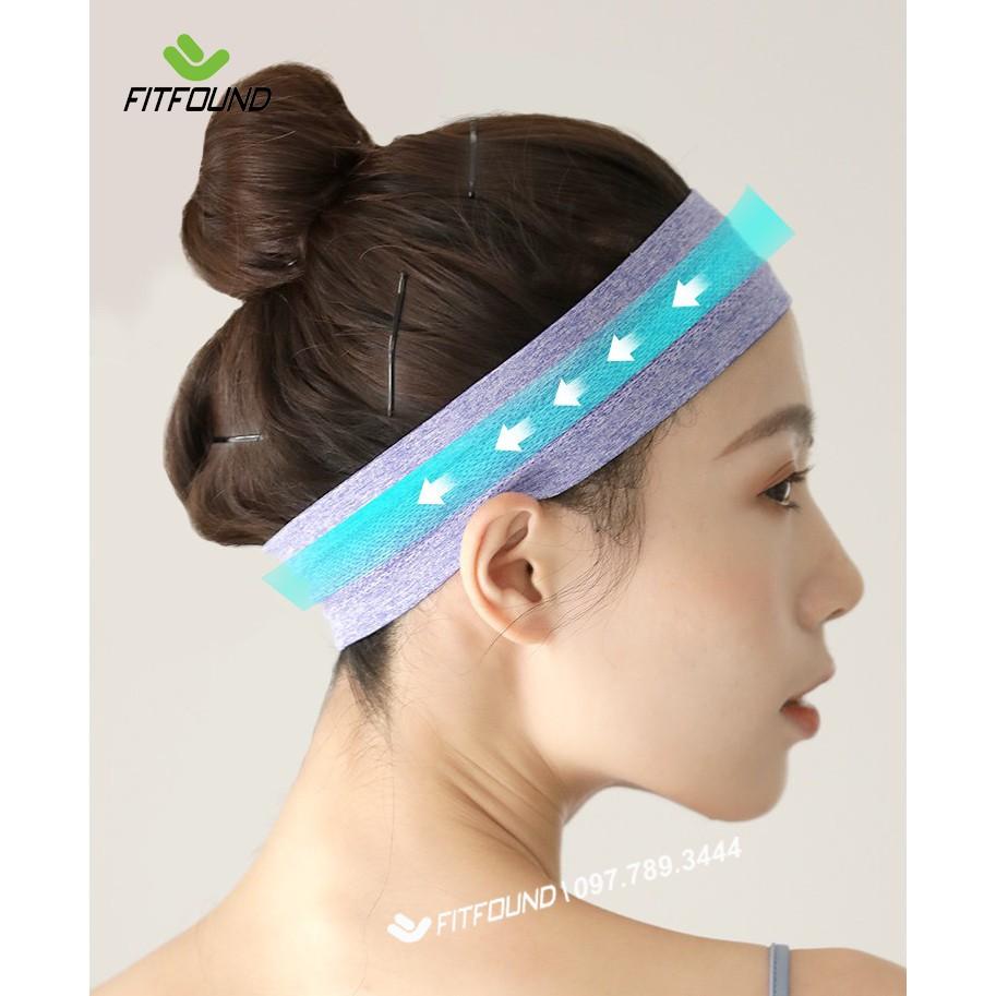 Băng đô thể thao đeo trán headband cotton chặn thấm mồ hôi chống trượt lulu bản 4,8cm