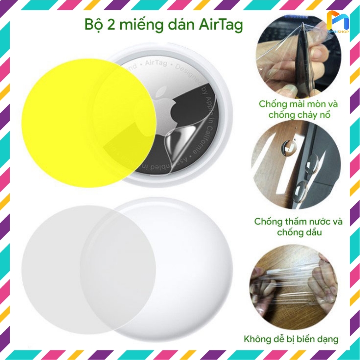 Dán AirTag mặt trước và mặt sau - chống trầy xước, trong suốt