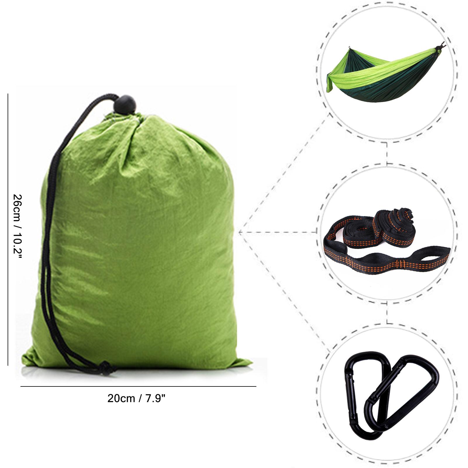 Võng dù cắm trại có móc và dây đai nhẹ ,bền , bằng vải nylon dù 210T,dễ dàng lắp đặt