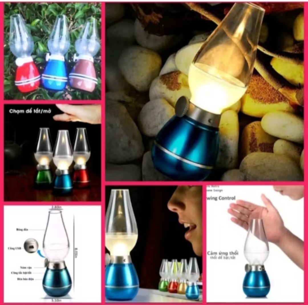 1 ĐÈN DẦU ĐIỆN KIỂU CỔ TRANG TRÍ NHÀ QUÁN ĐÈN THỜ CÚNG CẢM BIẾN THÔNG MINH