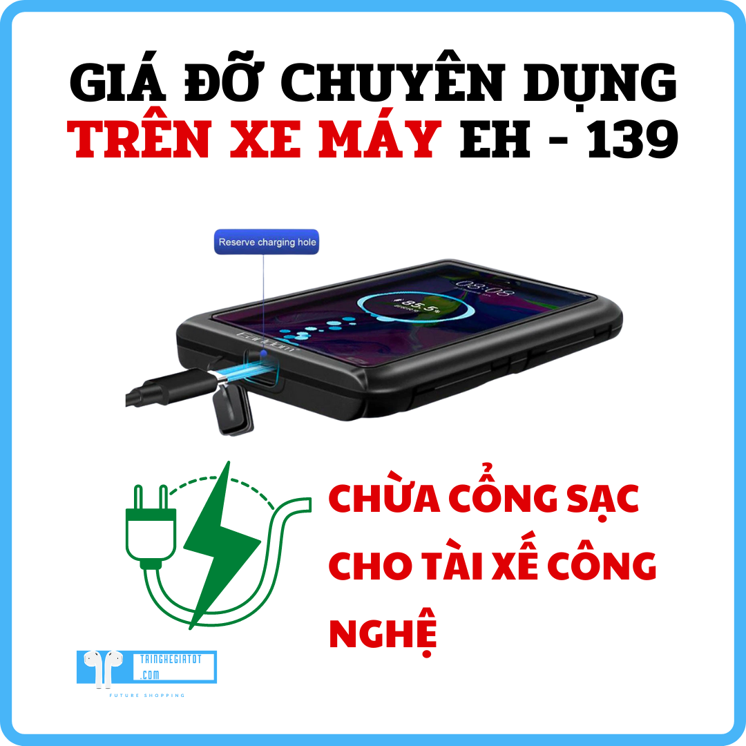 Giá Đỡ Điện Thoại Khung Kim Loại Chuyên Dụng Trên Xe Máy Earldom EH - 139 Hàng chính hãng