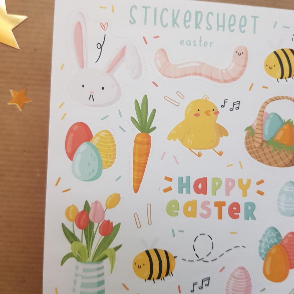 Sticker Sheet EASTER  Chuyên dán sổ  Bullet Journal Stickers, Sticker Phục Sinh, Sticker Ngày Lễ Hội - CHƯA CẮT