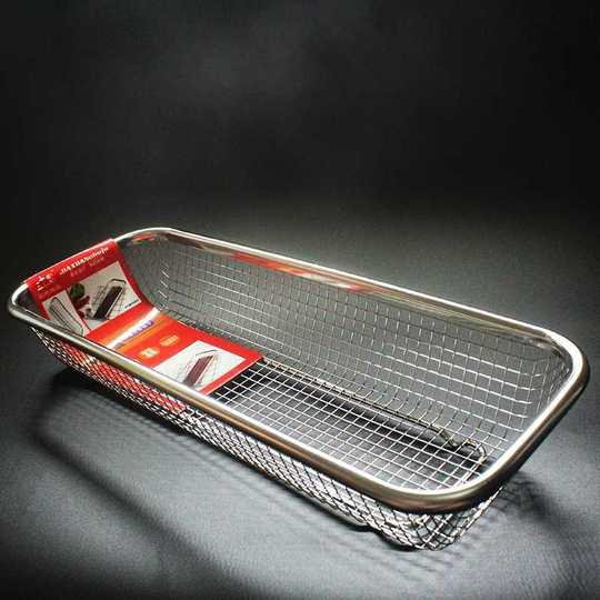 Rổ Inox Chữ Nhật Đựng Muỗng Đũa Ráo Nước Không Rỉ Sang Trọng Hạn Chế Diện Tích Gọn Gàng Tiện Lợi