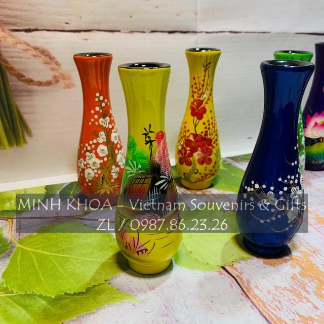 Combo 3 Lọ Hoa Sơn Mài Mini 14 Cm - Vietnamese Lacquer Vase