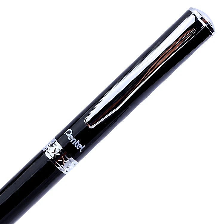 Hình ảnh Bút ký cao cấp Pentel K611A-C nét 0.7mm thân bút màu đen - Mực xanh (Thiết kế nắp đậy) - Do Cty Golden Pen nhập khẩu