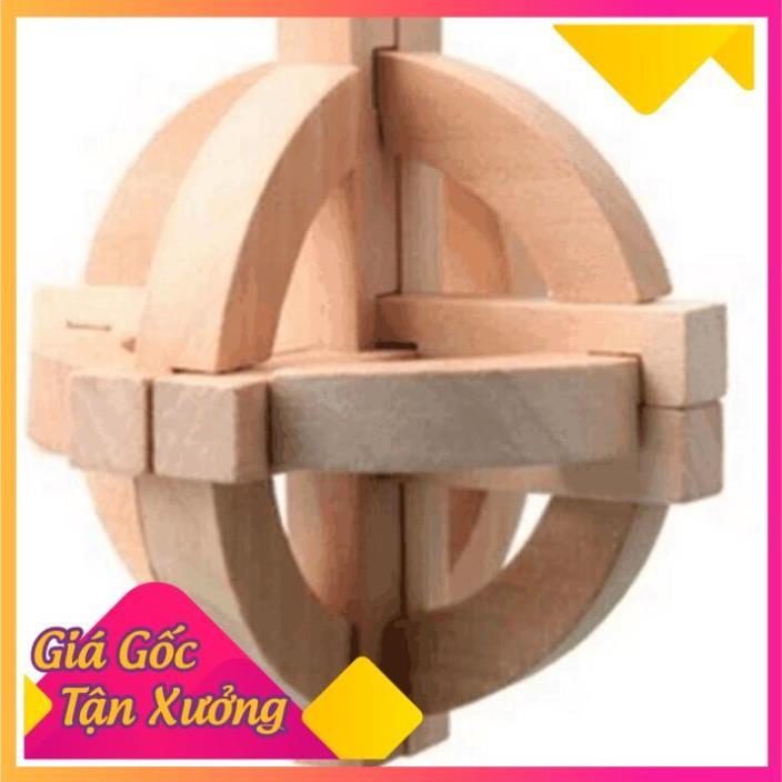 Đồ Chơi Trí Tuệ Khóa Luban Bằng Gỗ Cho Bé Thỏa Sưc Sáng Tạo FREESHIP  TP'S