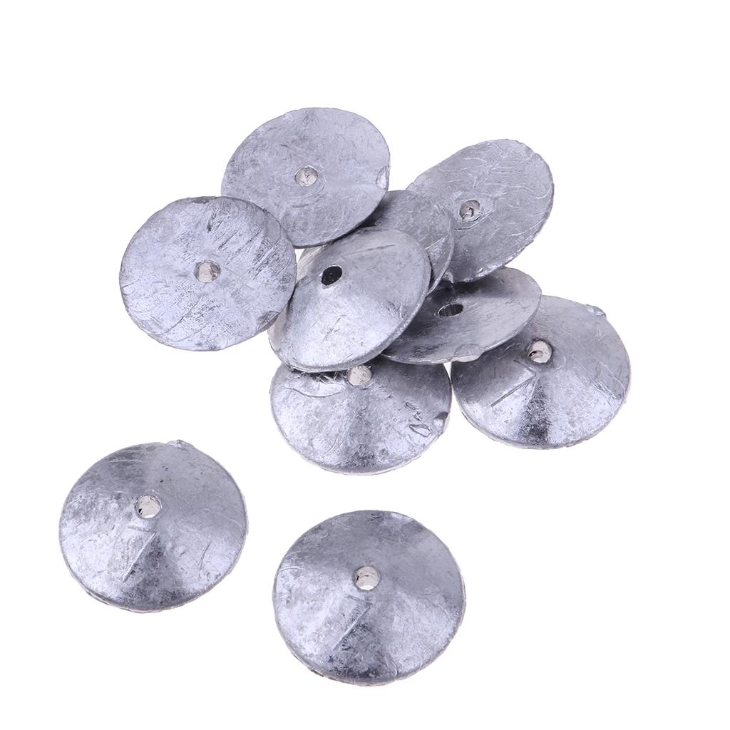 10Pcs/set Fishing Lead Weights Lead Fishing Sinker Weight for Any Waters 70g