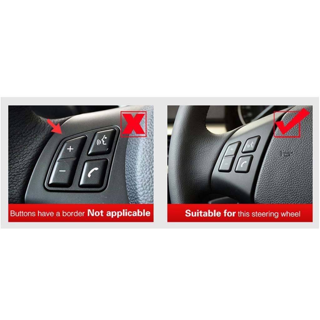 Carbon Fiber Replacement Steering Wheel Buttons Stickers Trim For E90