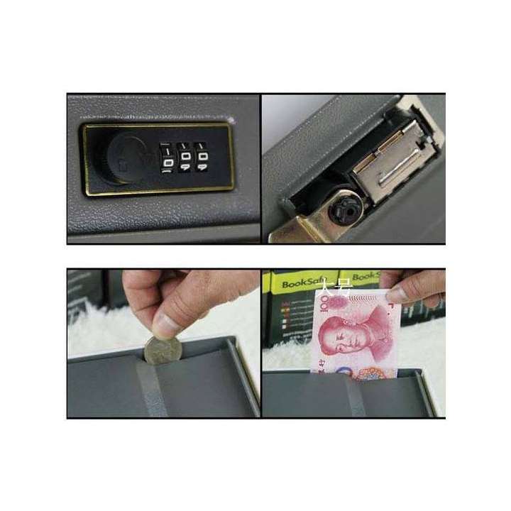 Két sắt mini giả quyển sách khóa số - Giao màu ngẫu nhiên