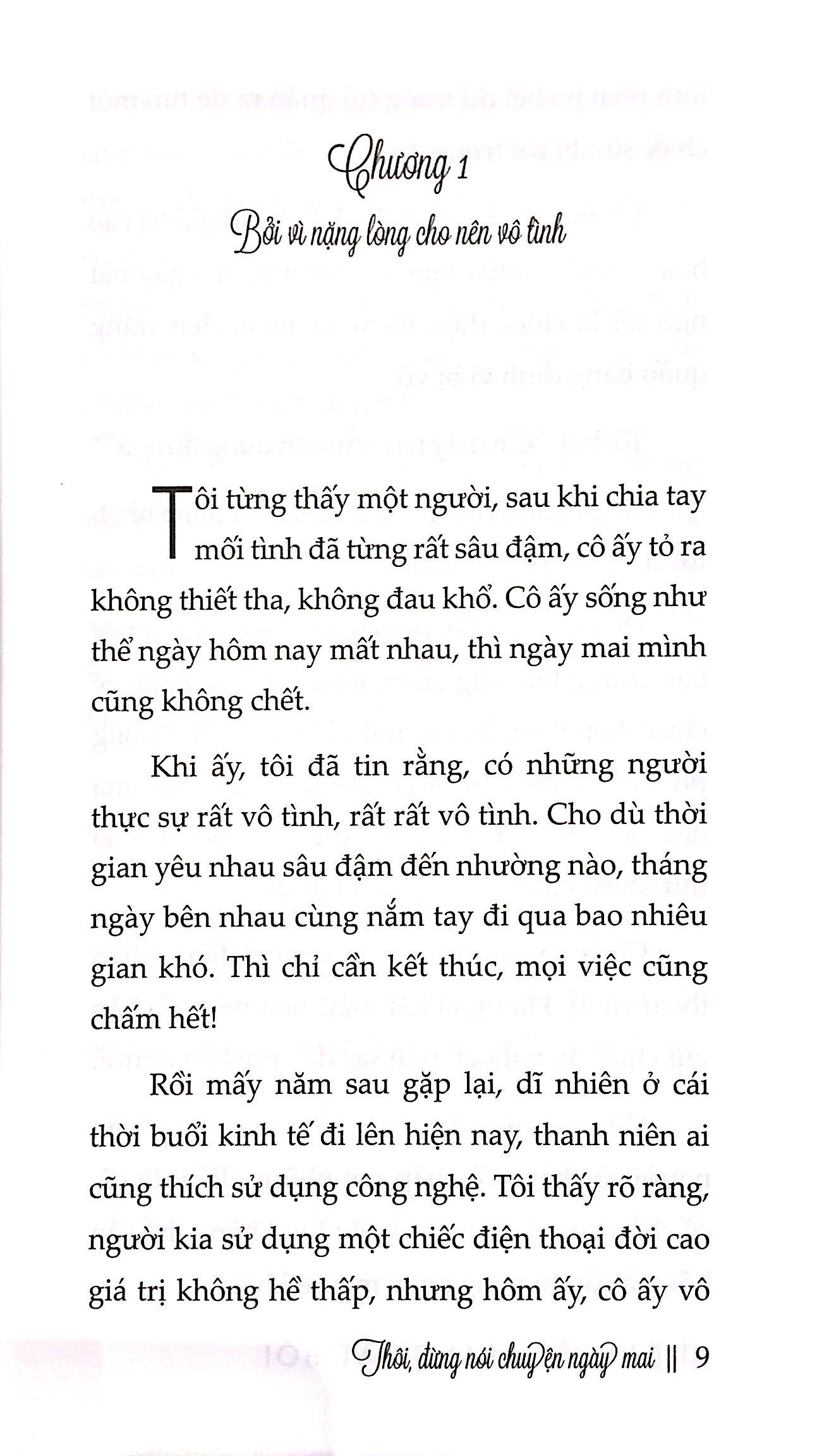 Thôi, Đừng Nói Chuyện Ngày Mai