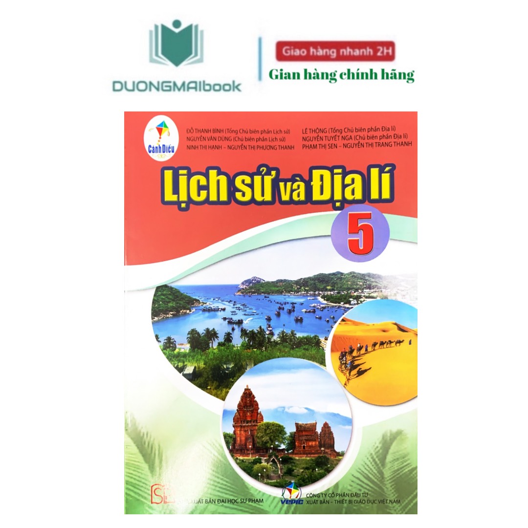 Sách lịch sử và địa lí 5 Cánh diều (bán kèm 1 bút bi)