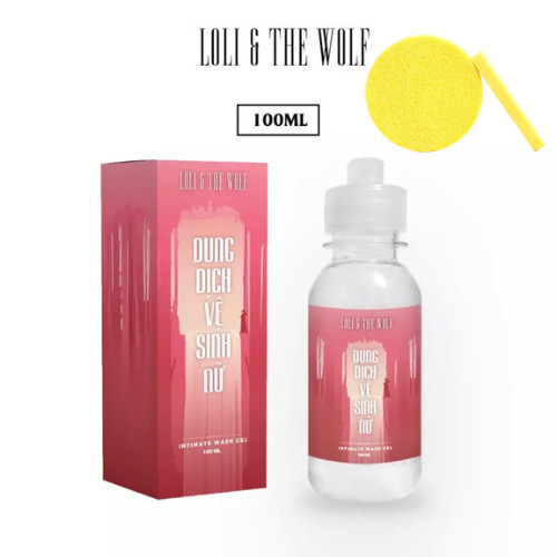 Dung dịch vệ sinh phụ nữ mùi hương Original Hoa Cỏ LOLI & THE WOLF chai 100ml, Tặng Kèm Mút Rửa Mặt 