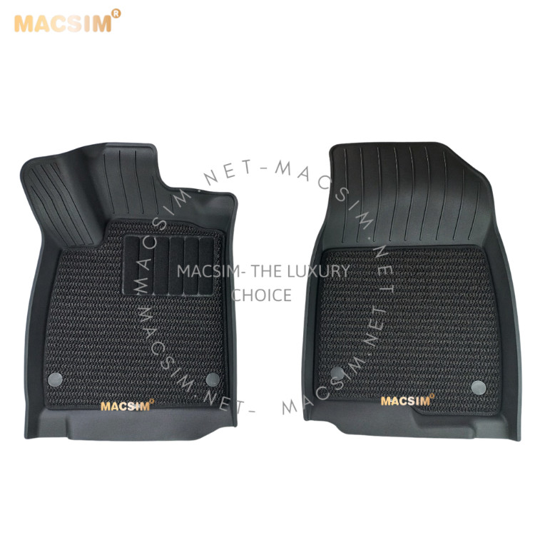 Thảm lót sàn xe 2 lớp ô tô HONDA ACCORD 2018-đến nay Nhãn hiệu Macsim 3W chất liệu nhựa TPE đúc khuôn cao cấp - màu đen