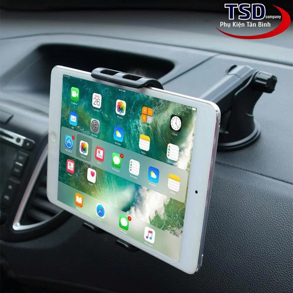 Giá Đỡ iPad, Máy Tính Bảng Trên Xe Hơi Hít Chân Không Cao Cấp - iPad Holder For Car- Hàng nhập khẩu