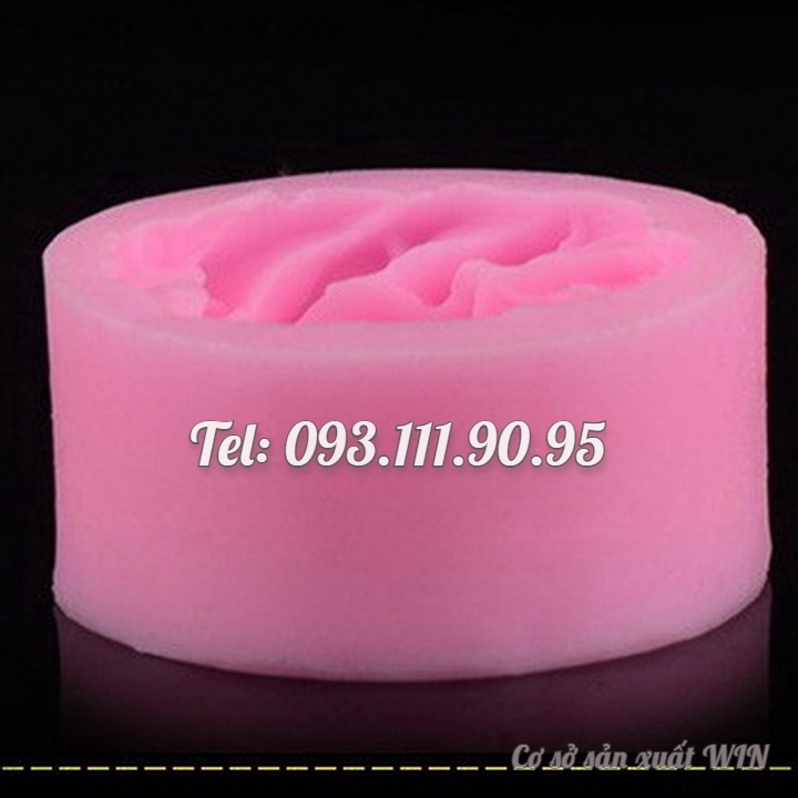 Khuôn silicon làm rau câu hoa hồng xoáy - Mã số 1259
