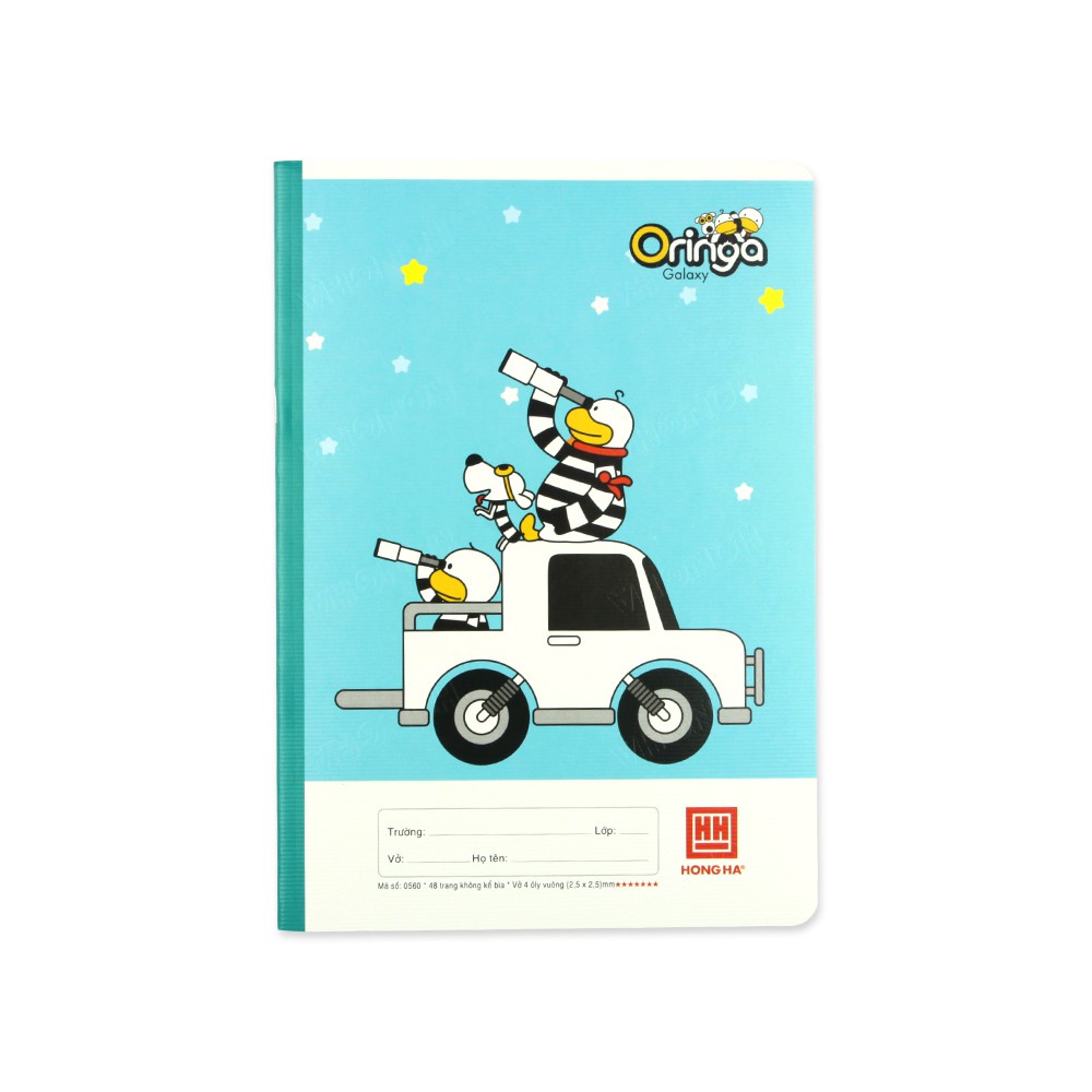 Vở 4 Ô Ly 48 Trang School Oringa Galaxy Độ Trắng Cao Thiết Kế Hình Ảnh Ngộ Nghĩnh, Dễ Thương, Màu Sắc Rực Rỡ Phù Hợp Xu Hướng. Giấy Có Độ Trắng Cao, Bề Mặt Giấy Láng Mịn